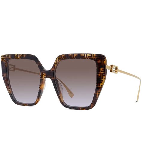 Shop Fendi 55MM Geometric Logo Sunglasses 